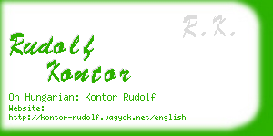 rudolf kontor business card